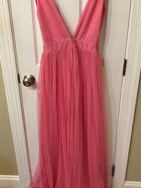 Pink backless dress
